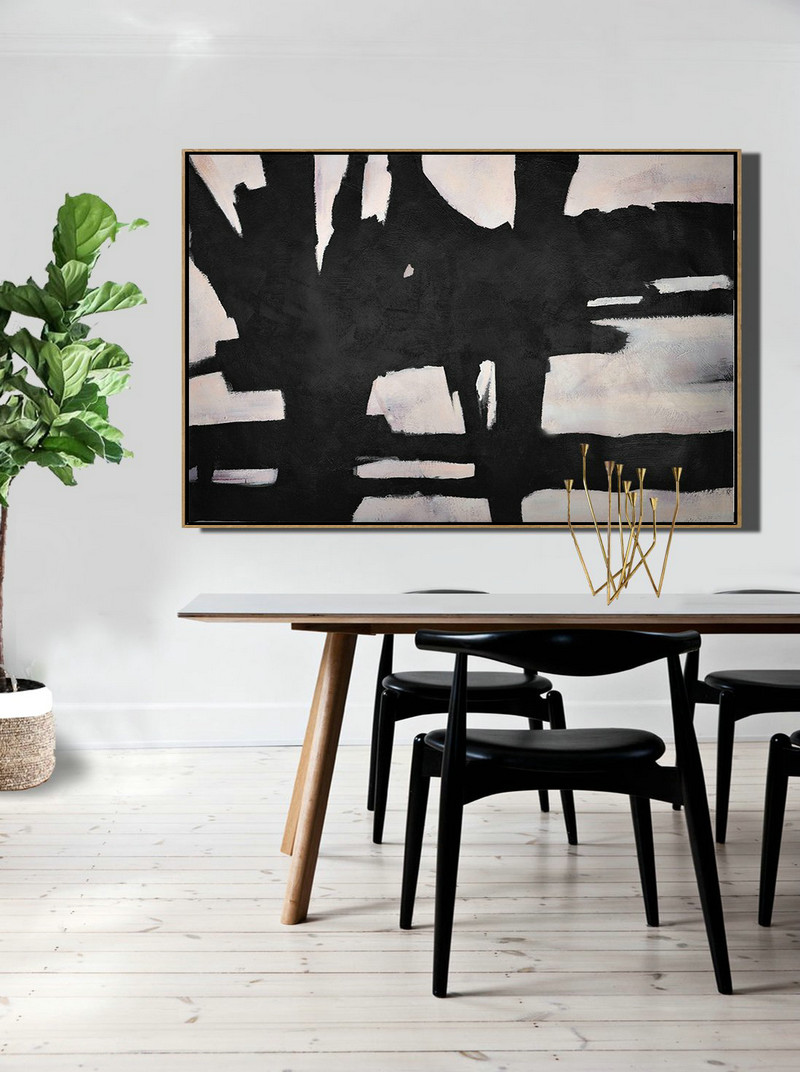 Large Modern Abstract Painting,Hand Painted Oversized Horizontal Minimal Art On Canvas,Contemporary Art Wall Decor
